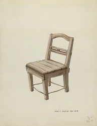 Liten trästol, ca. 1937.