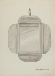 Spegelram av plåt, ca. 1937.