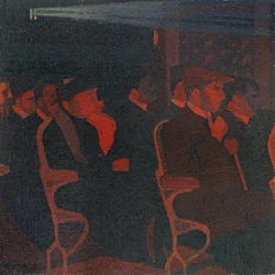 I biografen, ca 1915 (olja på duk)