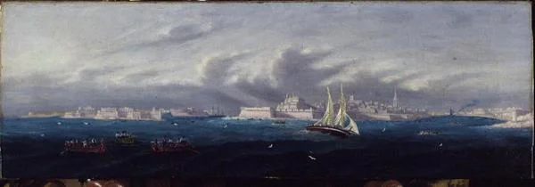 Utsikt över Vallettas hamn, Malta
