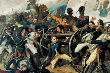 Spanska självständighetskriget (1808-1814): befolkningen gör uppror mot den franska ockupationen av Napoleon I (detalj)