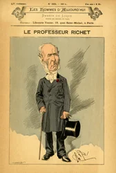 Omslag till The Men of Today, nummer 325 ,, illustration av Manuel Luque (1854-1919): Richet Charles (1850-1935)