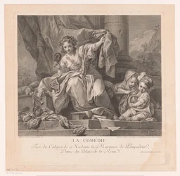 Allegori op av komedi Komedin (titel på objekt)