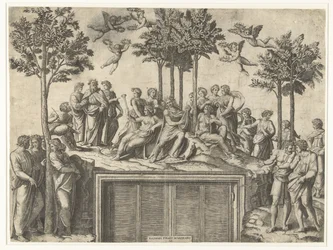 Apollo och muser på berget Parnassus
