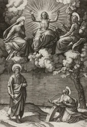 Kristus, Jungfrun och Johannes Döparen med de heliga Paulus och Katarina