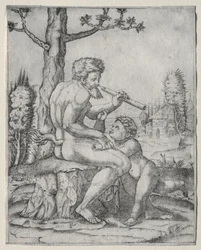 Faun och barn, ca. 1509.