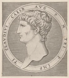 Mirror of Roman Magnificence: Claudius, från The Twelve Caesars, ca. 1500-1534., ca. 1500-1534.