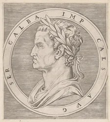Mirror of Roman Magnificence: Galba, från The Twelve Caesars, ca. 1500-1534., ca. 1500-1534.