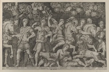 Mirror of Roman Magnificence: The Lion Hunt, ca. 1500-1534., ca. 1500-1534.