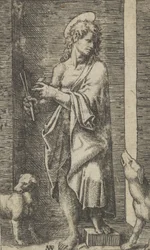 St Lazarus flankerad av två hundar, från serien 