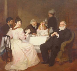 Familjesammankomst i Madame Adolphe Brissons hem, 1893