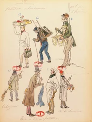 Frankrike, Paris, kostymskiss för statister i operan La boheme av Giacomo Puccini (1858-1924), föreställning på Paris Opera Comique, 13 juni