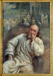 Porträtt av målaren Pierre Cecil Puvis de Chavanne (1824-1898) Målning av Marcellin Gilbert Desboutins (1823-1902) Amiens från 1800-talet, musee de la Picardie - Porträtt av målaren Pierre Cecil Puvis de Chavanne (1824-1898). Målning av Marcellin Gi