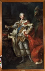 Porträtt av Stanislaw II August Poniatowski, kung och storhertig av det polsk-litauiska samväldet (1732-1798), ca 1790 (olja på duk)