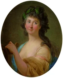 Porträtt av Catherine Gattai Thomatis som musa