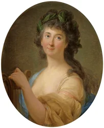 Porträtt av Catherine Gattai Tomatis som musa