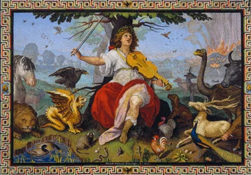 "Orpheus" mosaik av Marcello Provenzale (1577-1639) 1618