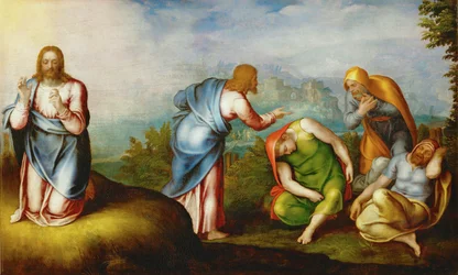 Kristus på Olivberget, ca 1560-70 (målning på poppelträ)