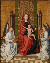Jungfrun och barnet tronade, mellan 1550 och 1560.