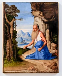 Sankt Hieronymus, ca 1470 (olja på trä)