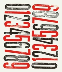 Numbers, 2014 (träsnittstryck på papper)