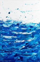 The Blue Wave, 2024 (akryl på duk)