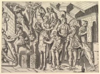 Romersk storhet: Romerska ryttare, från Trajans kolumn, 1500-talet.