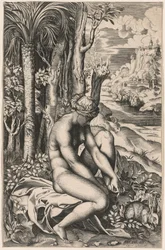 Venus sårad av en rostorn, ca. 1516.