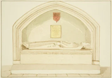 Monument av Robert, Earl of Gloucester, i South Aisle of St James