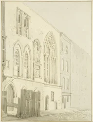 The Old Guildhall (penna och akvarell på papper)