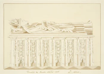 Tomb of Abbot Knowles, i Bristol Cathedral (penna och akvarell på papper)