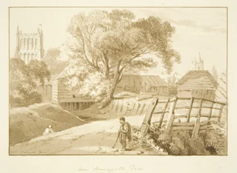 Utsikt över Bristol Cathedral från nära Mansfield