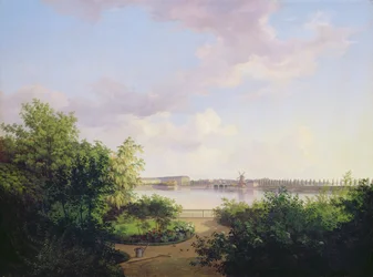 Johannes Amsincks trädgård vid Binnenalster, 1837