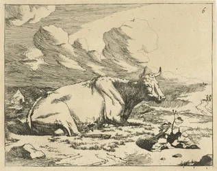 Liggande ko, i profil Cows and Bulls (serietitel)
