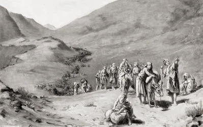 Migration av de sumeriska stammarna, från Hutchinsons History of the Nations, pub.1915