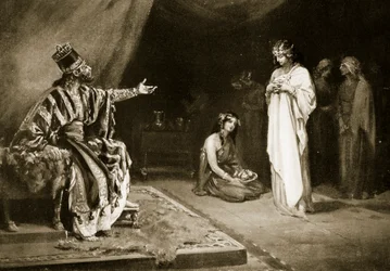 Bröllop mellan assyrisk prinsessa och Kara-Indash, Babylons kung, illustration från "Hutchinson