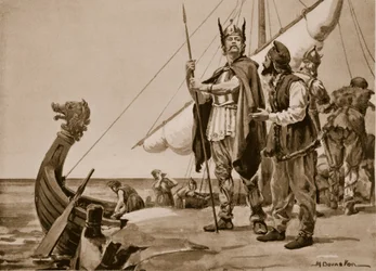 Rurik reser till slavernas land, 862 (litografi)