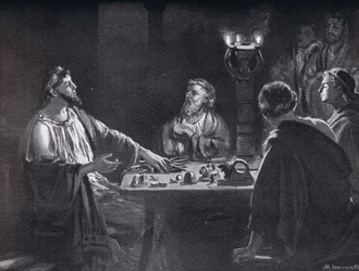 Införandet av mått och vikt i Grekland, illustration från "Hutchinson
