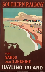 Hayling Island, affisch som annonserar Southern Railway