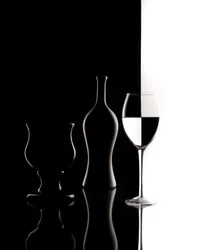 Kontrast med rutigt glas