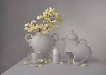 Elegant blomsterstilleben