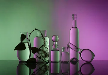 Grönt och lila glas – botanik