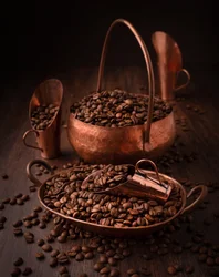 Kaffe i rustik kopparstil