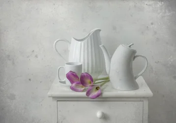 Stilleben i shabby chic-stil