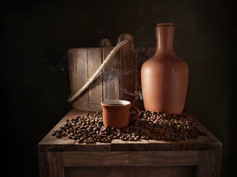 Ångkokt rustikt kaffe