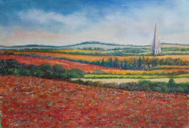 Poppy fields, 2021 (pastell)