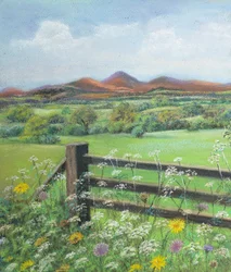Sommartid i Cookham..Berks, 2020 (pastell)