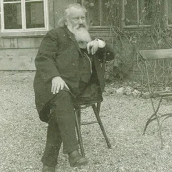 Porträtt av tonsättaren Johannes Brahms, 1833-1897, 1894