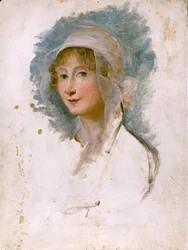 Porträtt av Giulia Beccaria Manzoni (1762 - 1841), mor till Alessandro Manzoni. Målning av Maria Cosway (1760 - 1838). Bibl. från Brera, Milano.