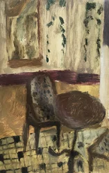 På restaurang i Paris, 2019 (olja på papper)